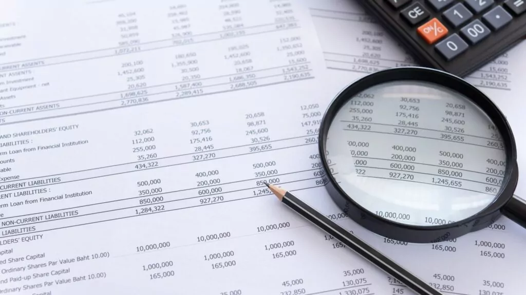 transparencia lupa lapis calculadora contas